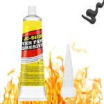 Colle haute temperature four, 100ml silicone haute temperature, colle refractaire, mastic refractaire, ...
