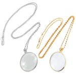Collier décoratif en alliage monocle 5x loupe loupe pendentif or argent plaqué chaîne collier pour femmes ... Collier décoratif en alliage monocle 5x loupe loupe pendentif or argent plaqué chaîne collier pour femmes ...