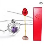 Collier avec pendentif en forme de cur pour amoureux, bote de rangement pour bijoux, ensemble de bijoux ...
