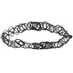 Collier ras du cou elastique en henn�, 6 pi�ces, noir, tatouage, gothique, extensible