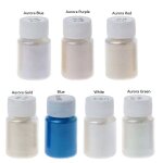 Colorants aurore magiques pour la fabrication de bijoux, 7 couleurs, pigments nacr�s en r�sine, mica, ...