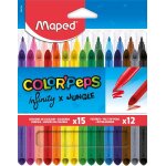 - combo pack color'peps - 15 crayons de couleur infinity + 12 feutres lavables et rsistants au schage ...