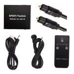 Commutateur spdif / toslink 2x1 avec t�l�commande ir, commutateur optique spdif toslink 2 entr�es 1 sortie, ...