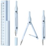Compas, compas enfant, compas scolaire de prcision a rglage rapide et micromtrique, 2 pices compas ...