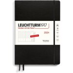 Composition (b5) agenda semainier 2024, avec carnet supplmentaire pour adresses et anniversaires, noir, ...