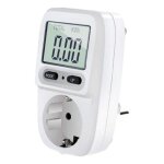 Compteur de puissance ca, prise ue, 230v, tension num�rique, wattm�tre, consommation d'�nergie, moniteur ...