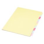 Concord 76099 lot de 10 intercalaires non perfors, 10 onglets, couleurs assorties format a4