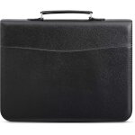 Confrencier a fermeture eclair avec calculatrice format a4 et classeur a anneaux ¿ noir[z1243]