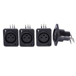 Connecteur xlr noir a 3 broches, 10 pièces, jack femelle pour montage sur panneau, châssis, prise pcb ... Connecteur xlr noir a 3 broches, 10 pièces, jack femelle pour montage sur panneau, châssis, prise pcb ...