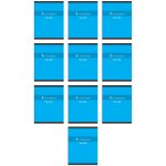 Conqu�rant lot de 10 cahiers de textes 17x22cm 124 pages 70g petits carreaux coloris al�atoires