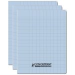 Conqurant lot de 3 cahiers conqurant classique agraf 24 x 32 cm 96p 90g grands carreaux bleu ciel