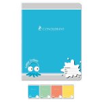 Conqurant lot de 3 cahiers d'ecriture 17x22cm 32p 70g grands carreaux seys 4mm coloris alatoires