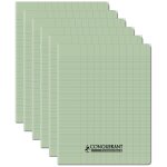 Conqurant lot de 6 cahiers conqurant classique agraf 17x22 cm 96p 90g grands carreaux vert tendre