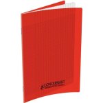 Conqu�rant cahier 17 x 22 cm grands carreaux sey�s 140 pages couverture polypro rouge