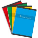 Conqurant cahier a4 grands carreaux seys 288 pages broches couverture carte coloris assortis