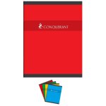 Conqu�rant cahier de devoirs agraf�17x22cm 140p 70g grands carreaux coloris al�atoire