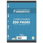 Conqurant copies double perfores recycles sous film a4 200p 90g grands carreaux