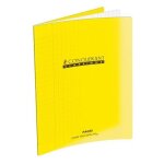 Conqurant sept lot de 10 cahiers polypro 170 x 220 mm 48 pages grands carreaux sys 90g jaune