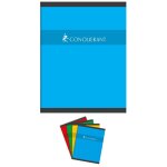 Conqurant sept lot de 3 cahiers de devoirs 17x22cm 60 pages 70g grands carreaux coloris alatoires