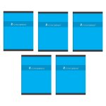 Conqu�rant sept lot de 5 cahiers piqu� 24 x 32 cm 48 pages 70g sey�s coloris al�atoire