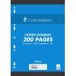 Conqurant sept lot de 5 copies doubles 200 pages a4 70g petits carreaux