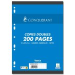 Conqurant sept copies doubles perfores a4 200p 90g grangs carreaux