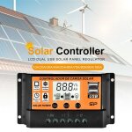 Contrleur de charge automatique pour panneaux solaires, 10a ? 100a, ecran lcd, double usb, rgulateur ...