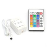 Contrleur de lumire led rgb sans fil a 24 boutons, tlcommande ir, variateur 12v