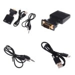 Convertisseur vga a commutateur avec audio full hd 1080p hd, vers adaptateur avec sortie vid�o, pour ...