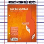 Copies doubles perfores 17 x 22 cm calligraphe 7000 clairefontaine
