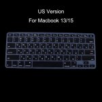 Coque de clavier en silicone pour apple macbook air pro 13 / 15, version amricaine