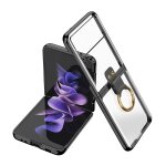 Coque de protection transparente avec anneau pour galaxy z, pour mod�les flip 3, 5g, z, zflip3