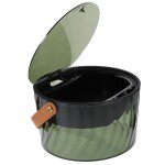 Corbeille a papier el�gante de type presse verte - poubelle en plastique durable pour la maison, le bureau ...