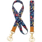 Cordon tour de cou, tour de cou badge, lanyard pour cou poignet avec fermoirs mousquetons pivotants et ...