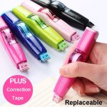 Correcteur de bande blanche rempla�able japonais plus, fournitures de papeterie color�es kawaii pour ...