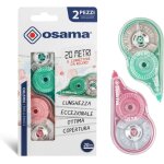 Correcteur blanc a ruban, 20 m, kit 2 pices, idal comme accessoire bureau, papeterie et fourniture ...