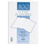 Cotte plaidoirie blanche sous dossier 90gr - paquet de 100
