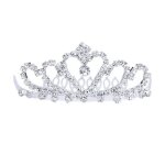 Couronne diad�me de mari�e en strass, avec broche a peigne, pour mariage, fian�ailles, bal