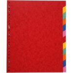 Coutal jeu de 12 intercalaires format a4 maxi carte lustr�e 5 / 10�me