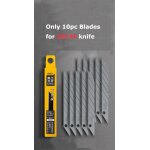 Couteau utilitaire extensible en acier inoxydable, kit d'outils, lames antidrapantes, couteau de dballage, ...