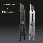 Couteau utilitaire multifonction en acier inoxydable, coupe - bote rtractable professionnel, outil ...