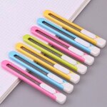 Couteau utilitaire portable couleur bonbon, coupe - papier mignon, lame de rasoir, fournitures scolaires ...