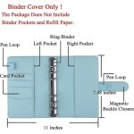 Couverture de carnet a6 en cuir synth�tique de qualit� sup�rieure avec 6 anneaux, pochettes pour cartes ...