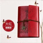 Couverture en cuir pu pour gar�on et fille, avec papier spiral� a5 / a6 r�tro kraft epais et rempla�able, ...