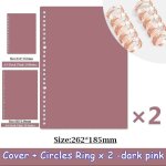 Couverture de livre et anneau de reliure colors, anneau en spirale, papeterie en plastique transparent, ...