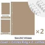 Couverture de livre et anneau de reliure colors, anneau en spirale, papeterie en plastique transparent, ...