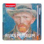 Crayons aquarelle - avec pinceau - bo�te m�tal de 24 couleurs - vincent van gogh