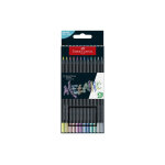 Crayons de couleur - 12 teintes m�tallis�es - coloriage - enfant - faber - castell - black edition