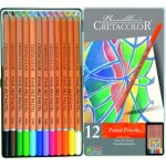 Crayons de couleur pastel - bo�te m�tal - 12 couleurs - cretacolor - pastel pencils