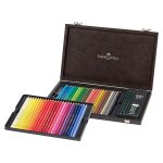 Crayons de couleur polychromos coffret bois 48 pcs